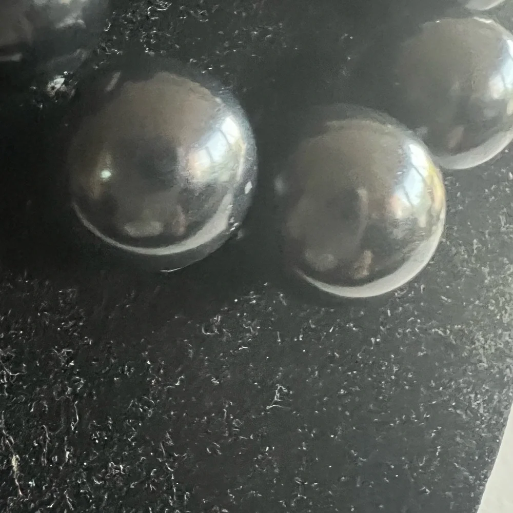 Stunning black African Ebony graduated beaded/pearl necklace - Picture 12 of 12